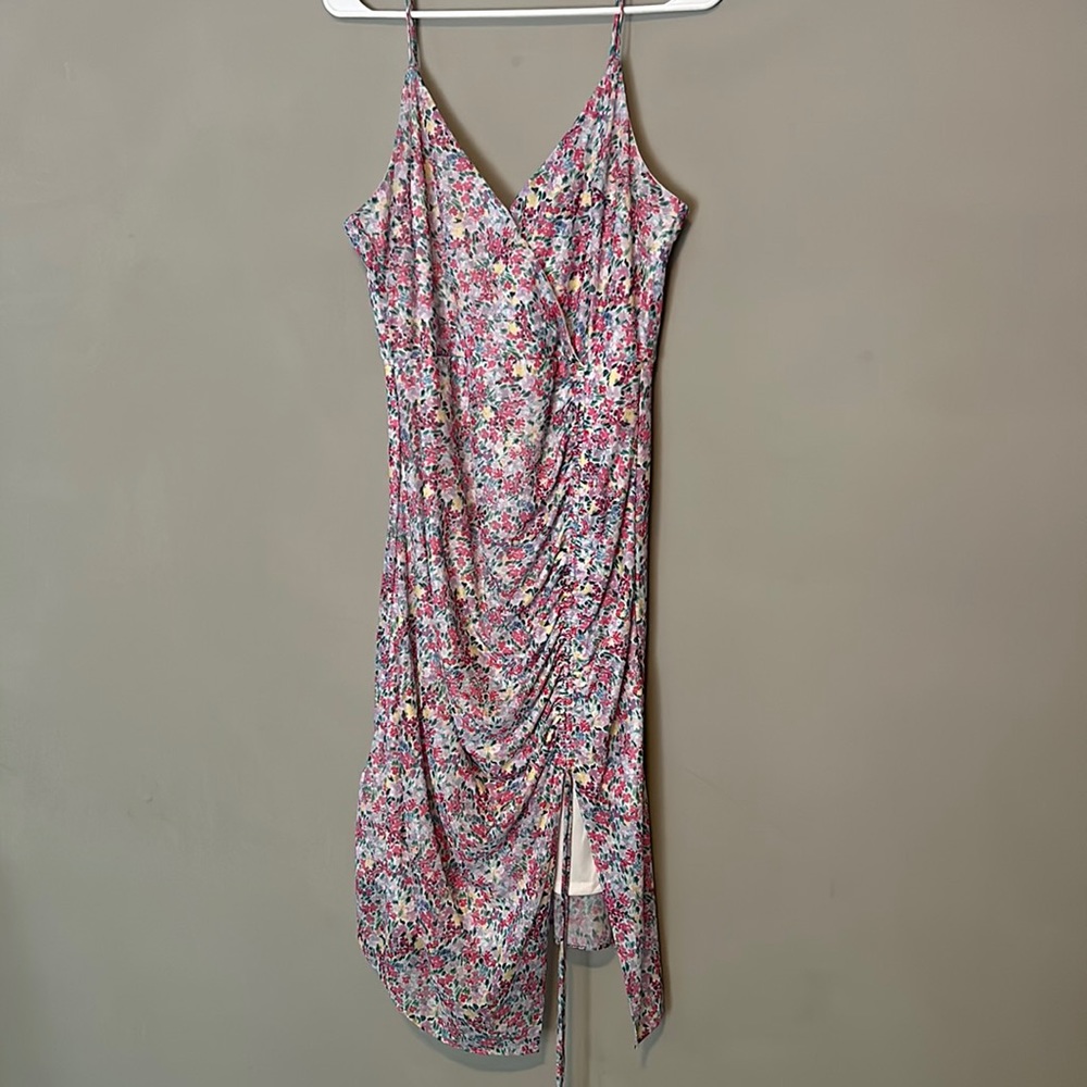 BCBG floral spaghetti strap dress